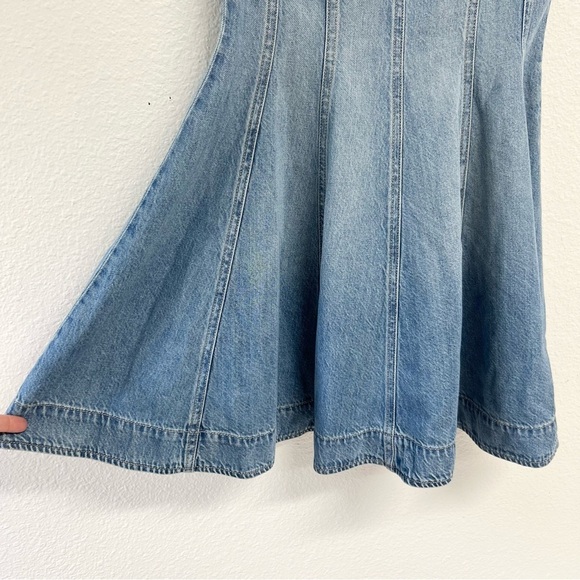 Madewell Circle Mini Dress Airy Denim Edition in Ashbury Wash Size XS - Picture 10 of 14